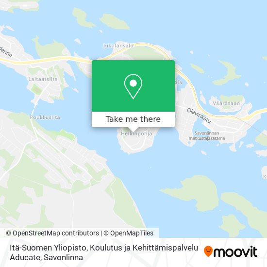 How to get to Itä-Suomen Yliopisto, Koulutus ja Kehittämispalvelu Aducate  in Savonlinna by Bus?