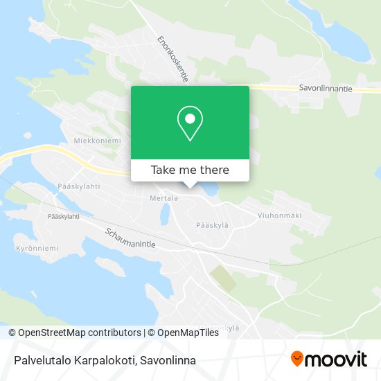 How to get to Palvelutalo Karpalokoti in Savonlinna by Bus?