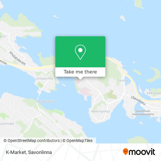 How to get to K-Market in Savonlinna by Bus?