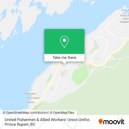 United Fishermen & Allied Workers' Union Unifor map