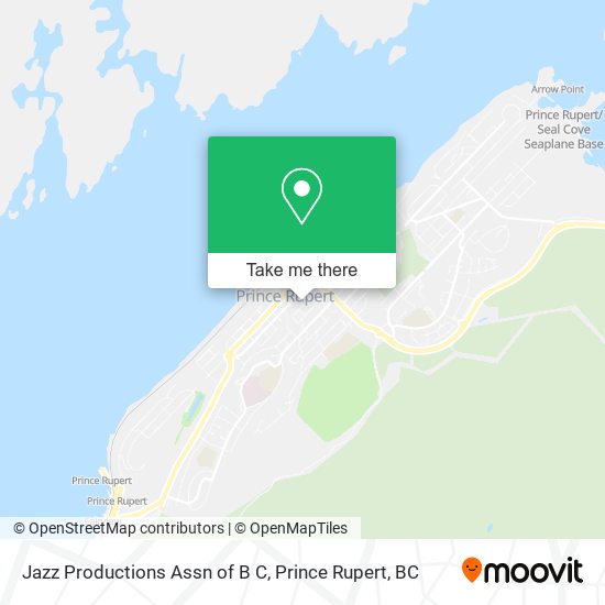 Jazz Productions Assn of B C map