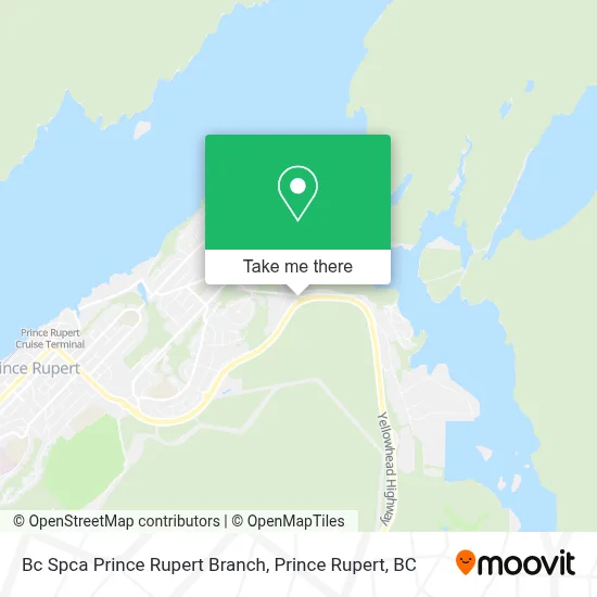 Bc Spca Prince Rupert Branch map