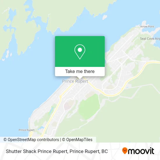 Shutter Shack Prince Rupert map