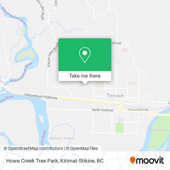 Howe Creek Tree Park map