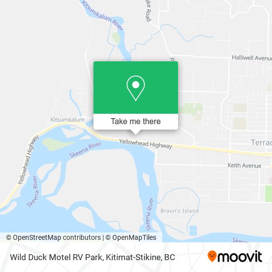 Wild Duck Motel RV Park map