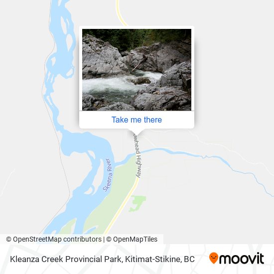 Kleanza Creek Provincial Park map