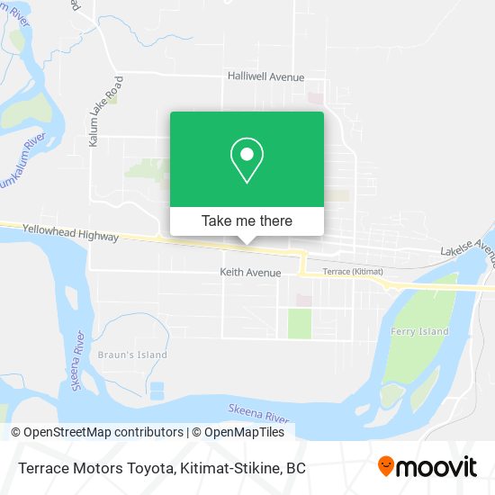 Terrace Motors Toyota map