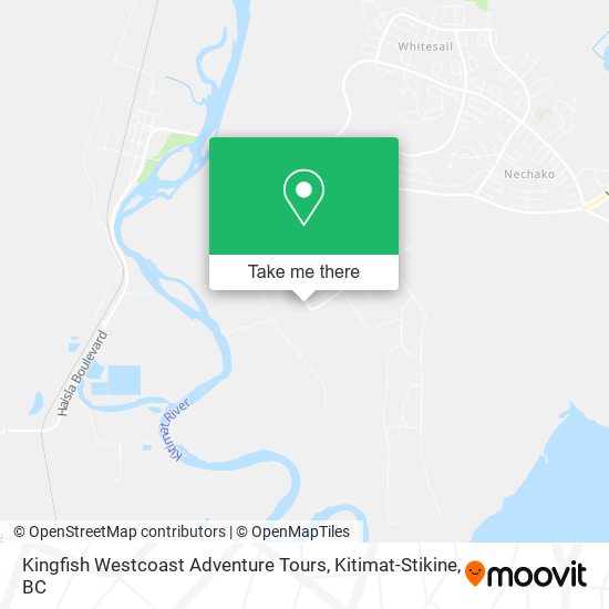 Kingfish Westcoast Adventure Tours map