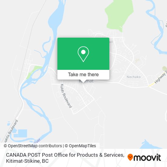 CANADA POST Post Office for Products & Services map
