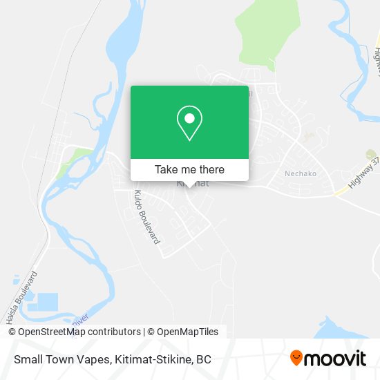 Small Town Vapes map
