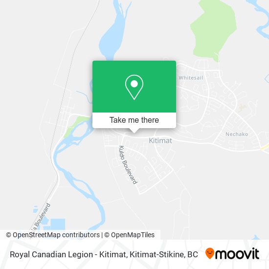Royal Canadian Legion - Kitimat map