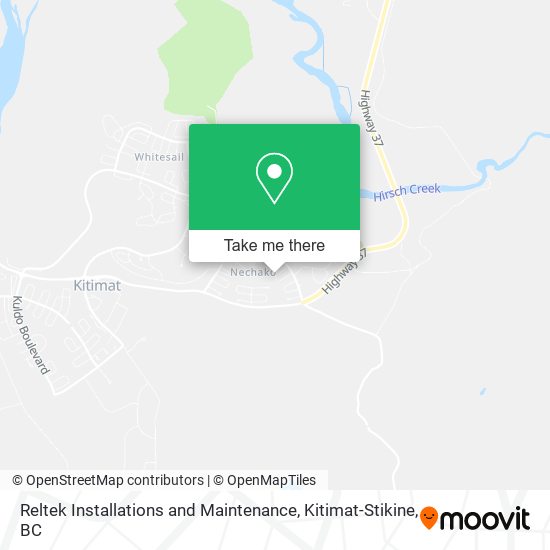 Reltek Installations and Maintenance map