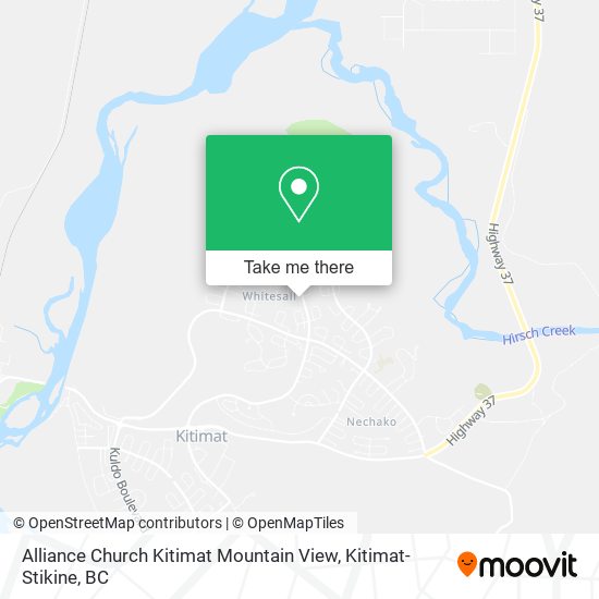 Alliance Church Kitimat Mountain View map