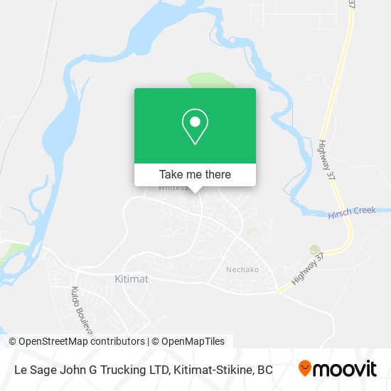 Le Sage John G Trucking LTD map