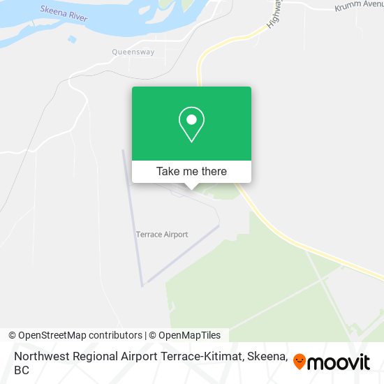 Northwest Regional Airport Terrace-Kitimat map