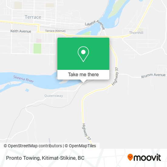 Pronto Towing map