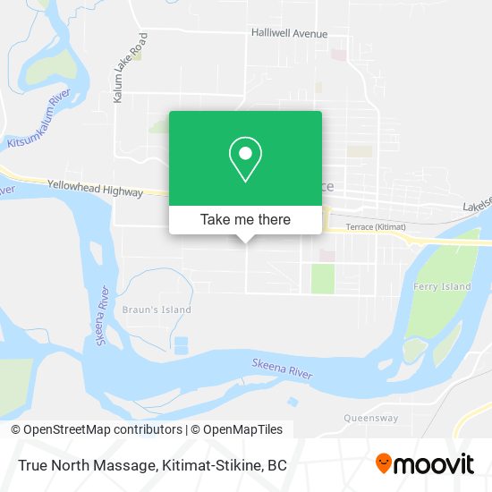 True North Massage map