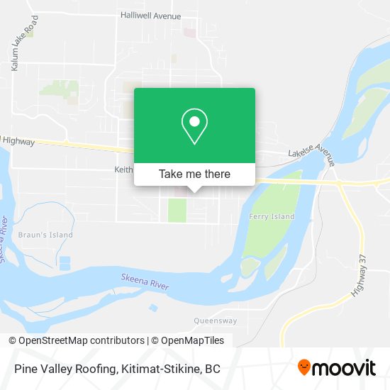 Pine Valley Roofing map