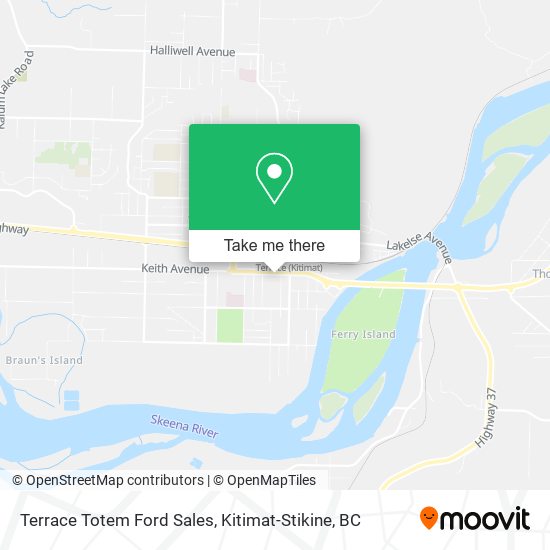 Terrace Totem Ford Sales map