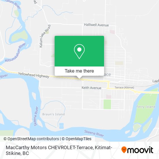MacCarthy Motors CHEVROLET-Terrace map