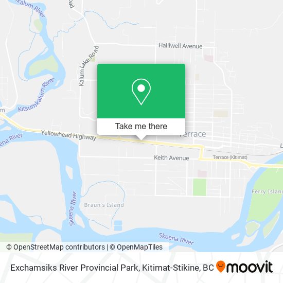 Exchamsiks River Provincial Park map