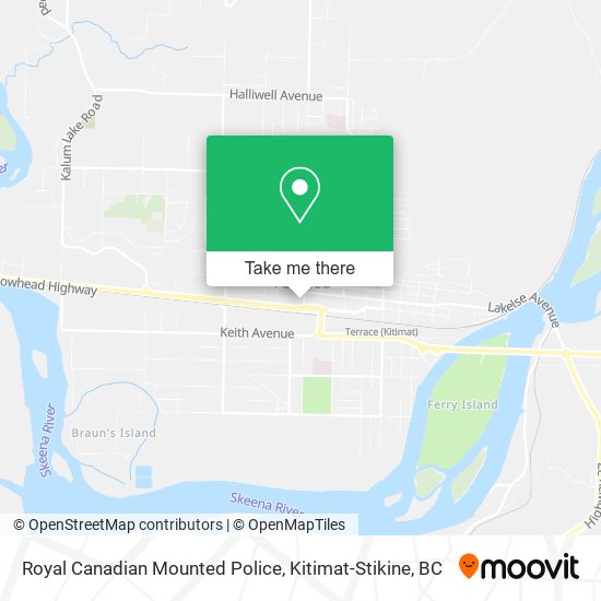 Royal Canadian Mounted Police map