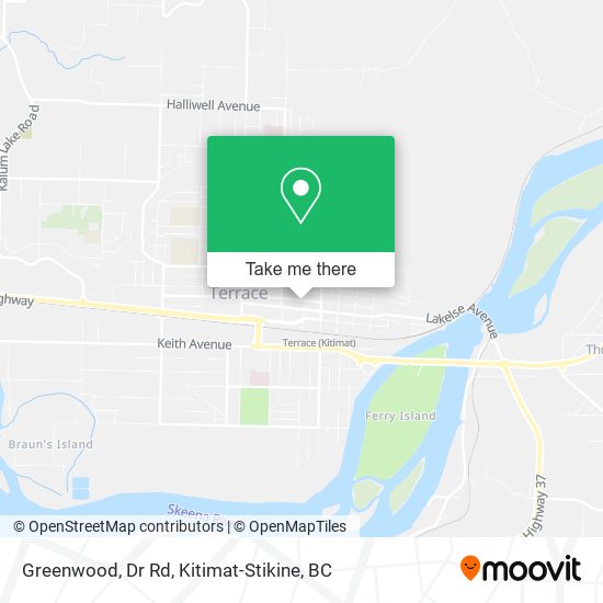 Greenwood, Dr Rd map