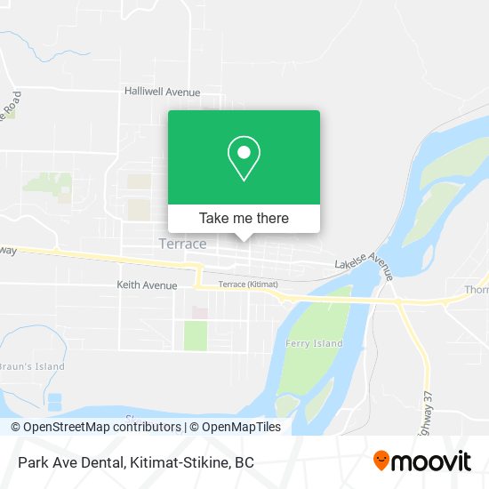 Park Ave Dental map