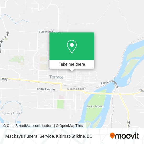 Mackays Funeral Service map