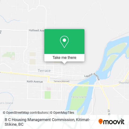 B C Housing Management Commission map