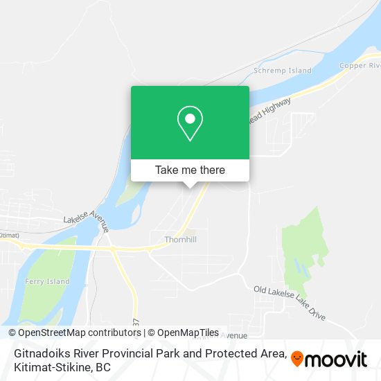 Gitnadoiks River Provincial Park and Protected Area map