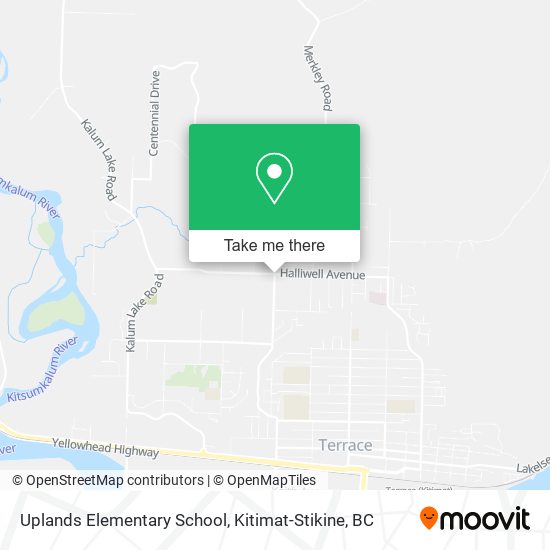 Uplands Elementary School map