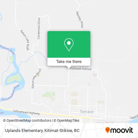 Uplands Elementary map