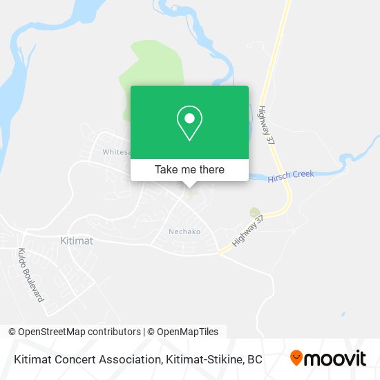 Kitimat Concert Association map