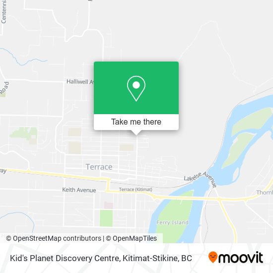 Kid's Planet Discovery Centre map