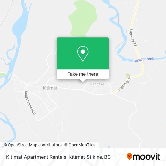 Kitimat Apartment Rentals map