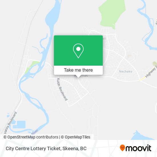 City Centre Lottery Ticket map