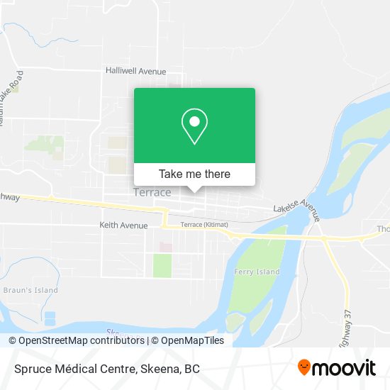 Spruce Médical Centre map