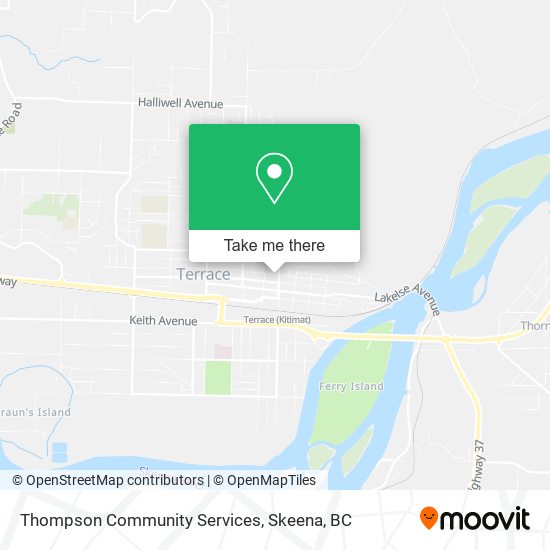 Thompson Community Services map