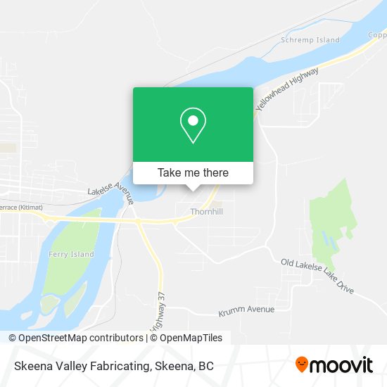 Skeena Valley Fabricating map