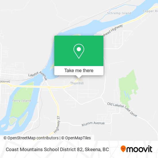 Coast Mountains School District 82 map