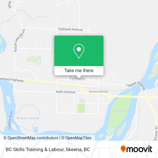 BC Skills Training & Labour map