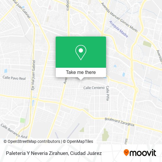 Mapa de Paleteria Y Neveria Zirahuen