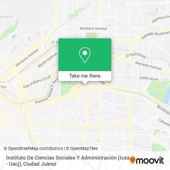 Mapa de Instituto De Ciencias Sociales Y Administración (Icsa - Uacj)