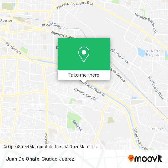 Mapa de Juan De Oñate