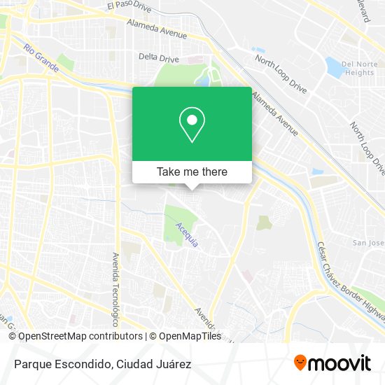 Parque Escondido map