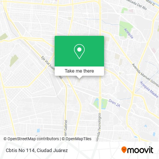 Mapa de Cbtis No 114