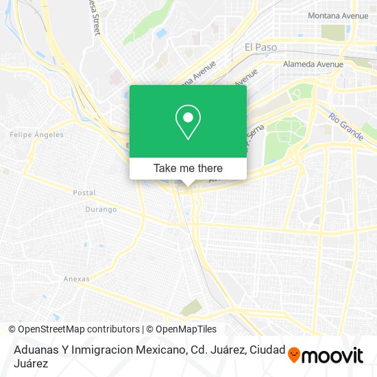 Mapa de Aduanas Y Inmigracion Mexicano, Cd. Juárez