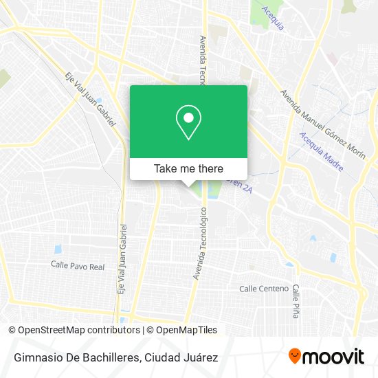 Gimnasio De Bachilleres map