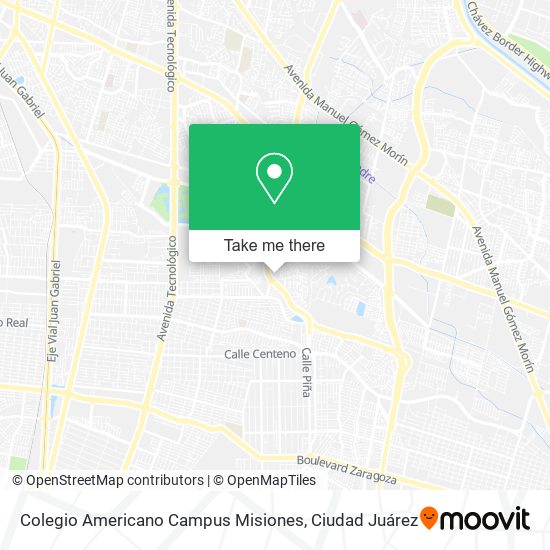 Colegio Americano Campus Misiones map
